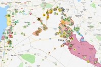 خريطة لتوزع الميليشيات الشيعية في المنطقة