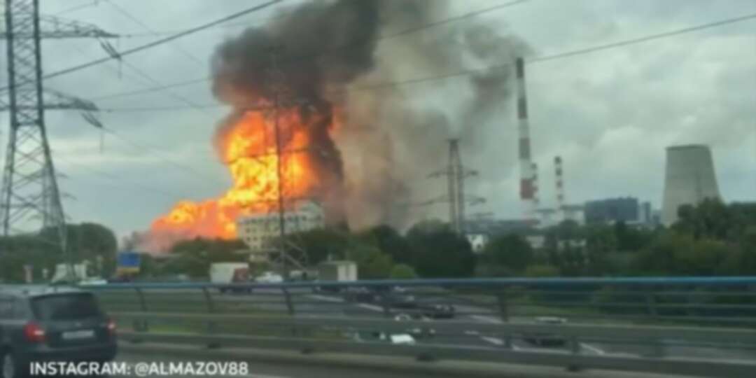8 إصابات في حريق بضواحي موسكو