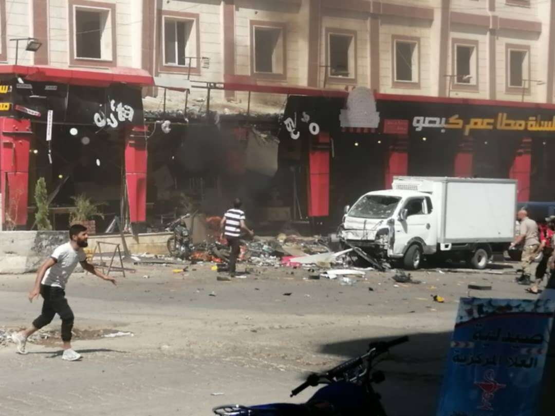انفجار دراجة نارية وسط مدينة عفرين