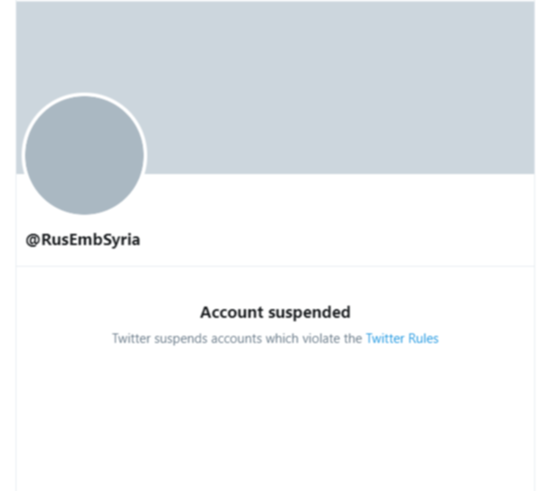 Russian embassy in Syria's Twitter account suspended after posting White Helmets 'fake news'