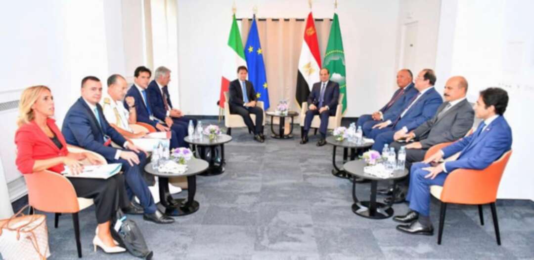 الرئيس المصري يلتقي برئيس وزراء إيطاليا على هامش قمة الدول السبع