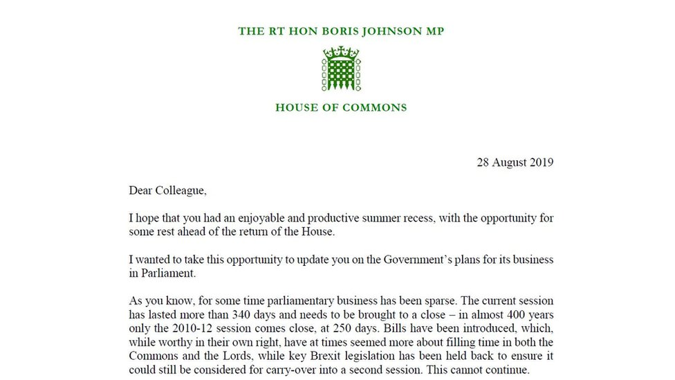 The PM has written to MPs to outline his plan