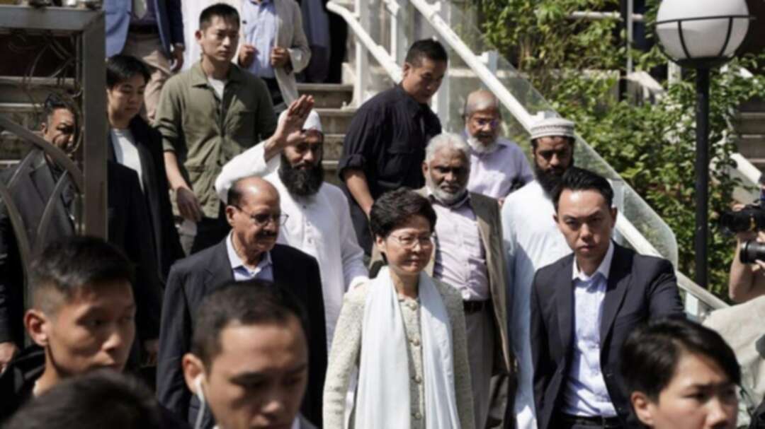 Hong Kong leaders apologize for water cannon use at mosque