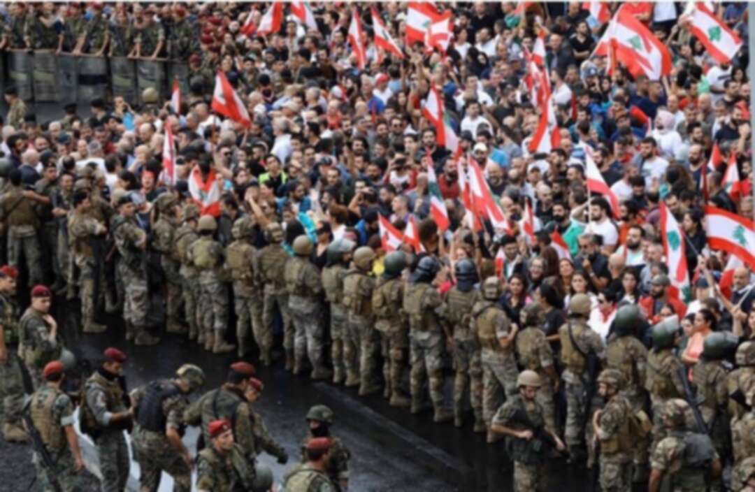 الجيش اللبناني: لن نترك المتظاهرين ولن نترك المندسين للتخريب