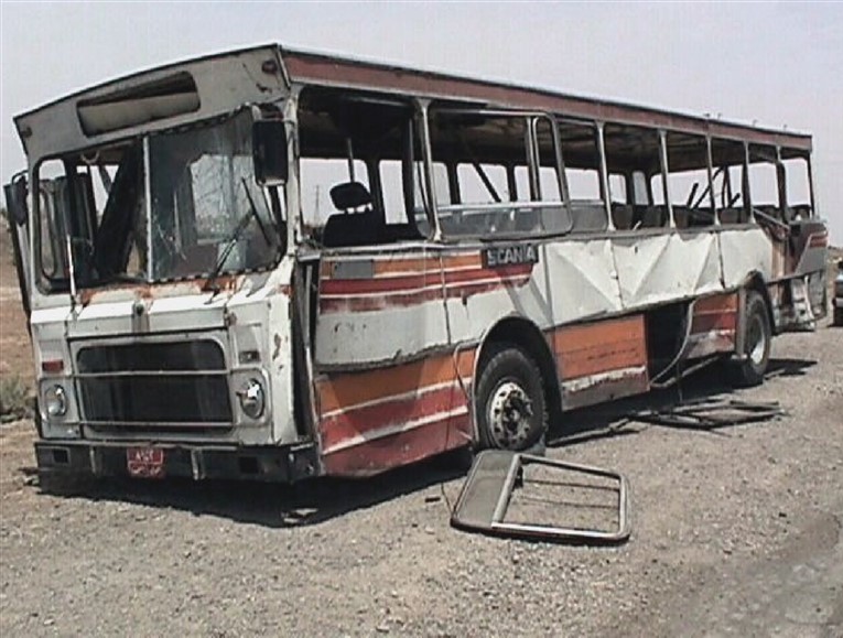 The bus carrying Iraqi citizens
