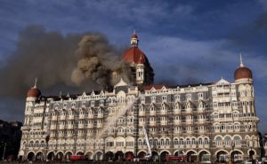 Smoke billows from the Taj Mahal Palace hotel in Mumbai during the 2008 attacks. (AFP)