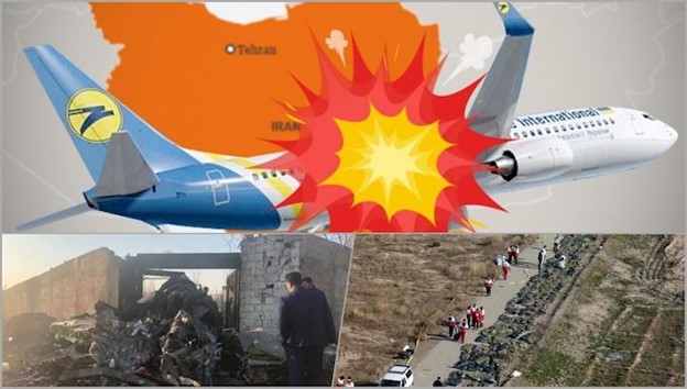 حزب مُعارض يكشف دور خامنئي وروحاني في تحطم الطائرة الأوكرانية