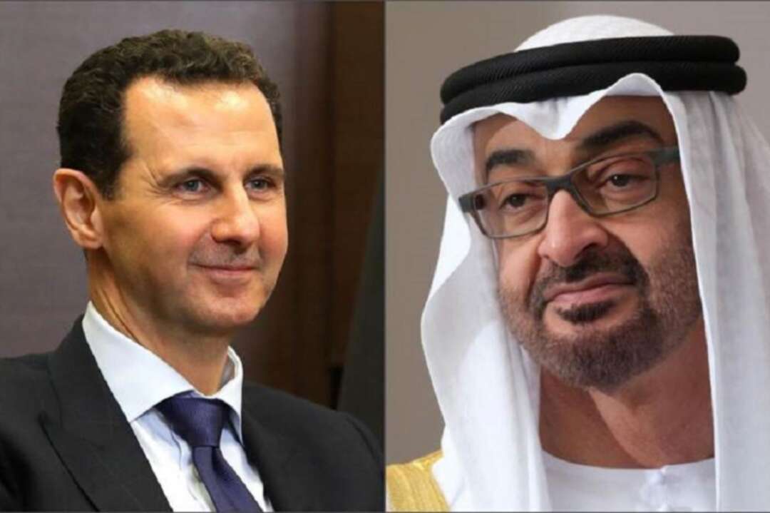 اتصال هاتفي بين الشيخ محمد بن زايد ورئيس النظام السوري لبحث مستجدات كورونا