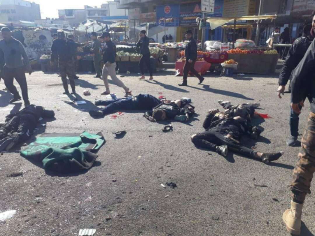 العراق.. ارتفاع عدد قتلى الانفجارين إلى 35 وجرح 78 آخرين