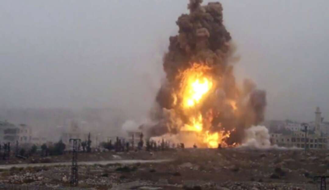 انفجار 10 صهاريج تابعة لشركة القاطرجي في حمص
