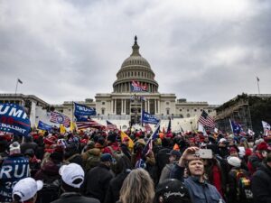 Pro-Trump supporters storm the U.S. Capitol following a rally with President Donald Trump on January 6, 2021 in Washington, DC. (AFP)
