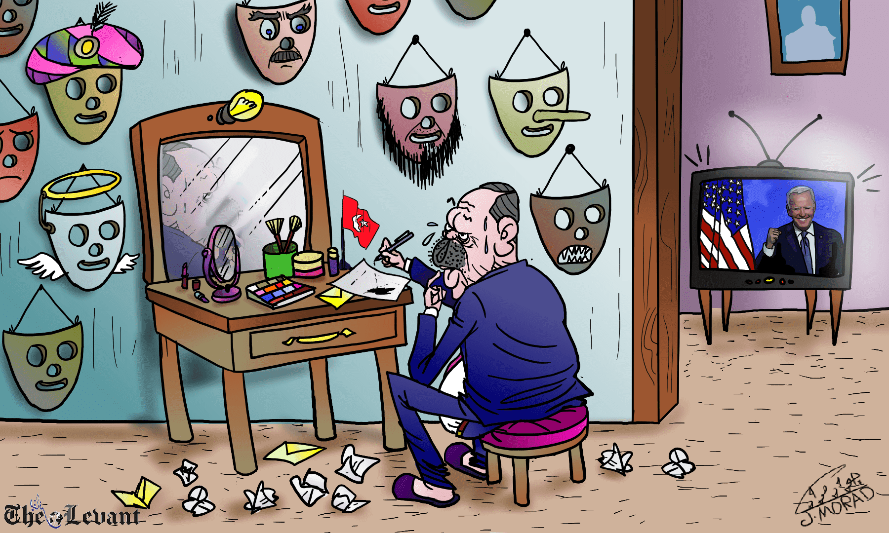 أردوغان في غرفة التبديل.. استقبالاً لبايدن