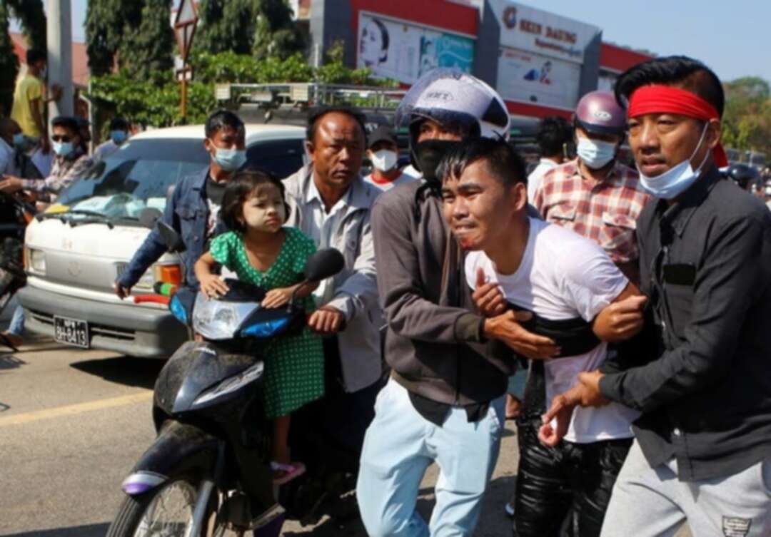 Shooting at Myanmar anti-coup protest injures at least five