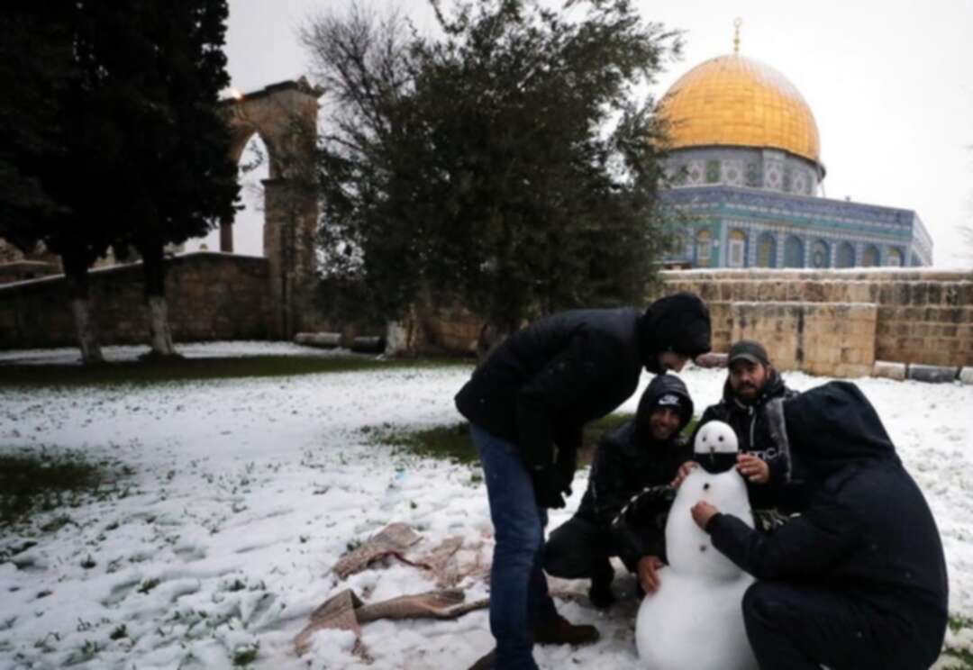 Snow in the Middle East: Jerusalem’s holy sites appear under a layer of white