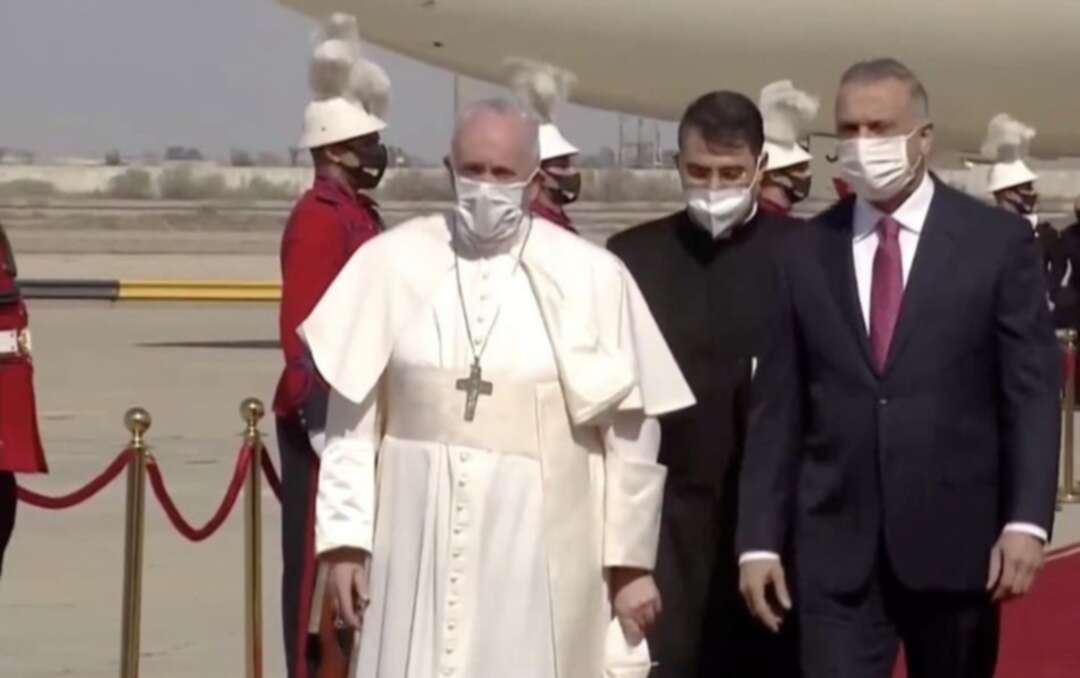 Pope Francis arrives in Baghdad on first papal visit to Iraq