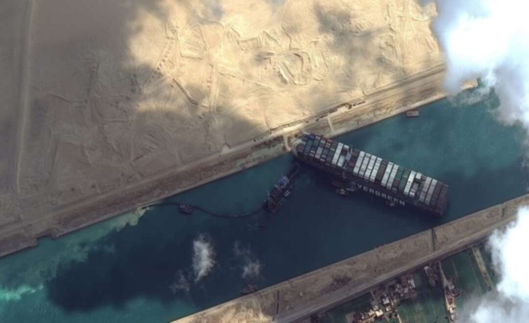 Suez Canal remains blocked amid efforts to free stuck vessel