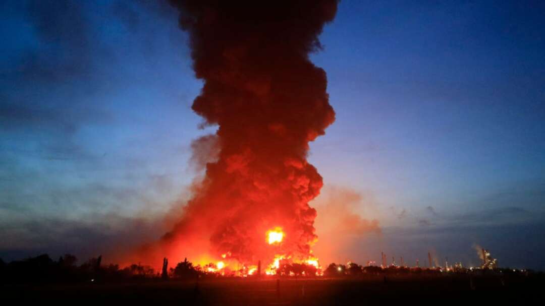 A massive blaze broke out at one of Indonesia’s biggest oil refinery