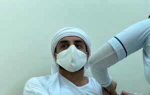 A man receives a dose of a vaccine against the coronavirus disease (COVID-19), in Dubai, United Arab Emirates. (Reuters)