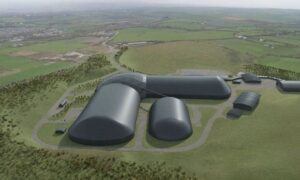 An artist’s impression of the proposed deep coalmine in west Cumbria near Whitehaven