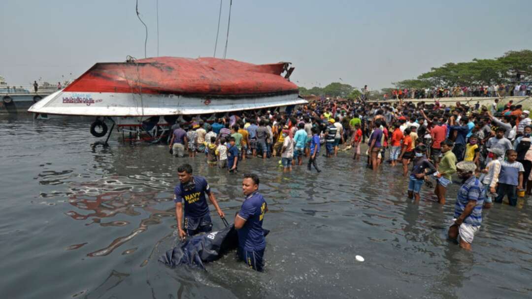 The death toll from a ferry disaster in Bangladesh to 26
