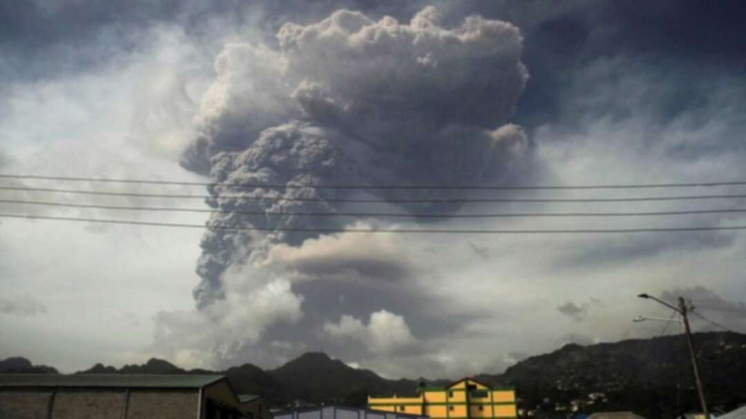انفجار بركاني في جزيرة سانت فنسنت في البحر الكاريبي