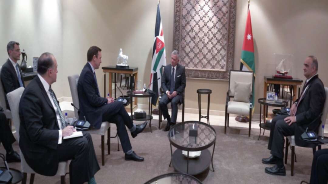 ملك الأردن يستقبل وفداً أمريكياً لبحث عملية السلام الإسرائيلية الفلسطينية