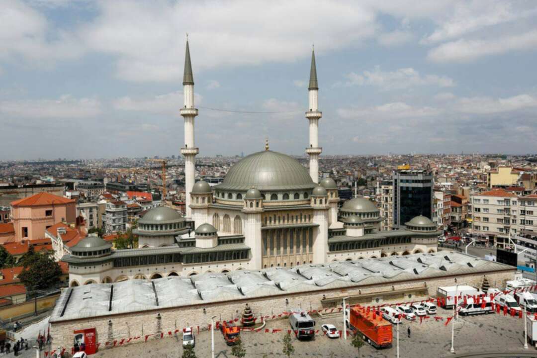 Erdogan opens a new mosque which led to protests in 2013