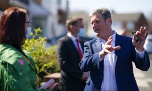 Keir Starmer campaigns in the Hartlepool byelection.