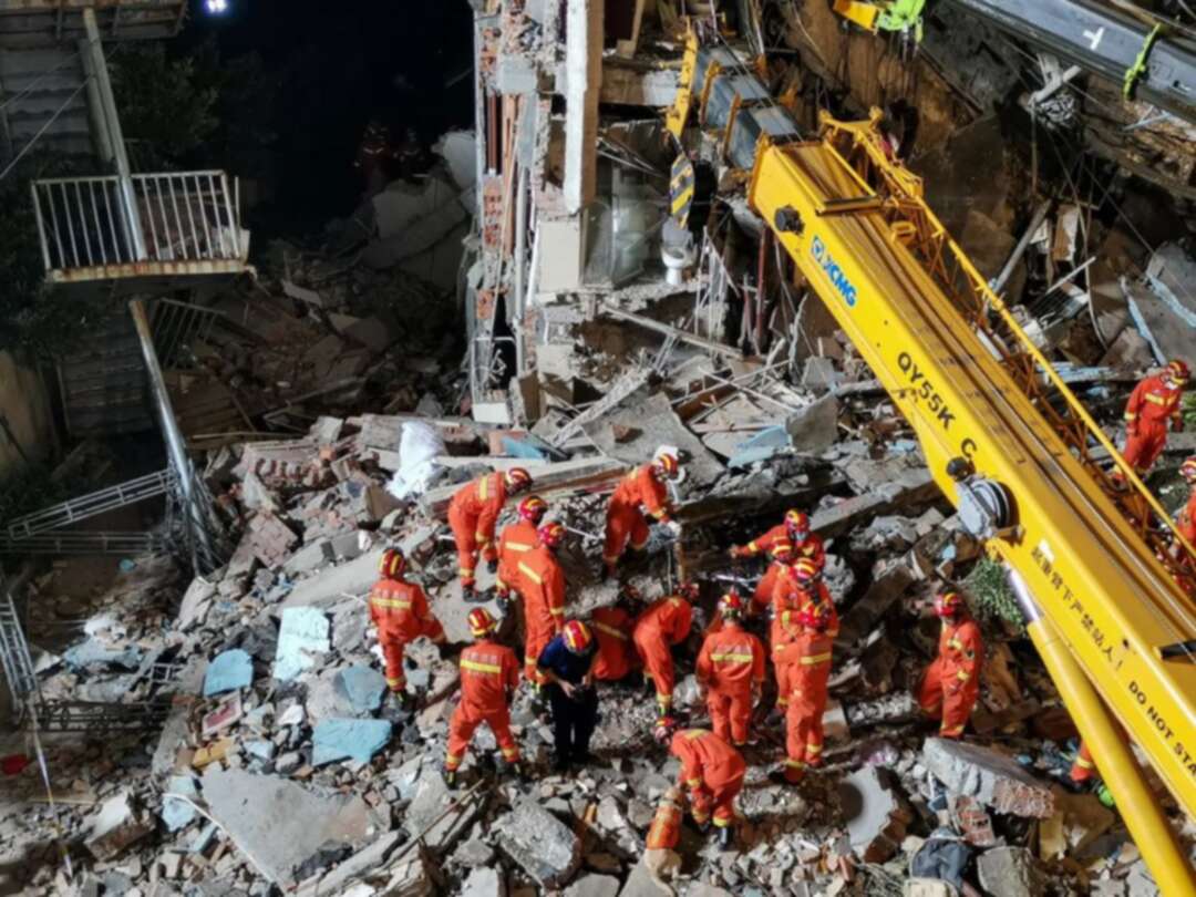 Rescuers search for survivors after hotel collapsed in eastern China