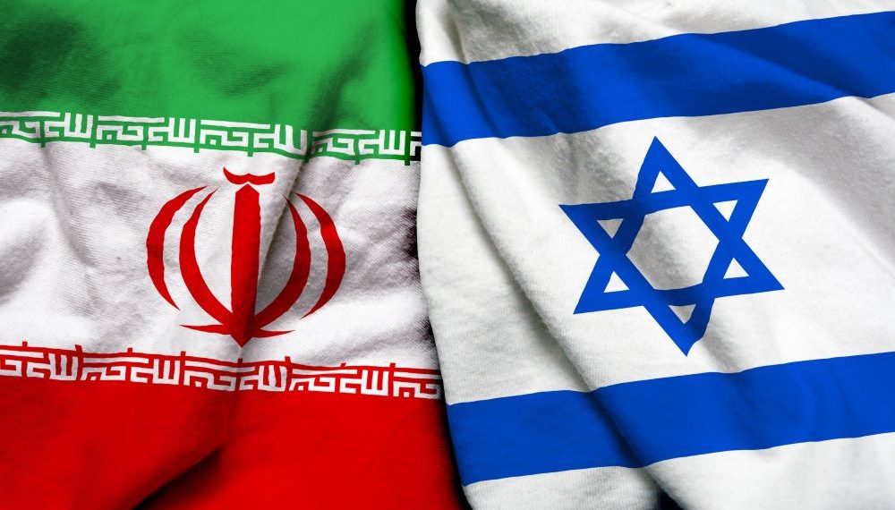 iran and israel flags 