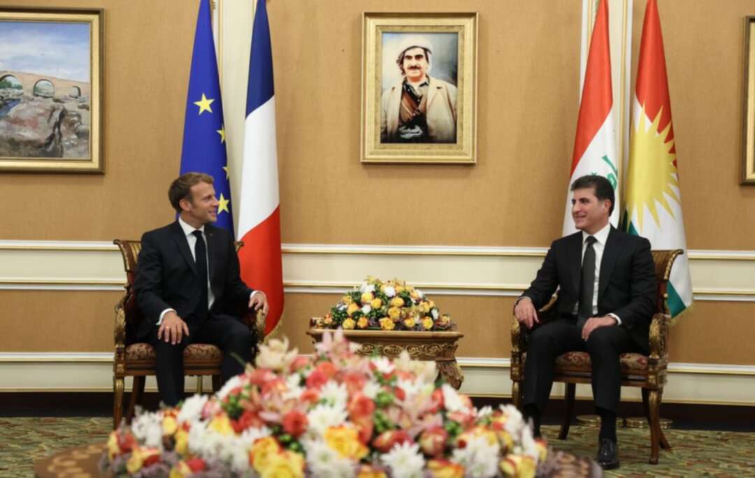 رئيس إقليم كوردستان يشيد بدعم فرنسا ويصف ماكرون بالصديق