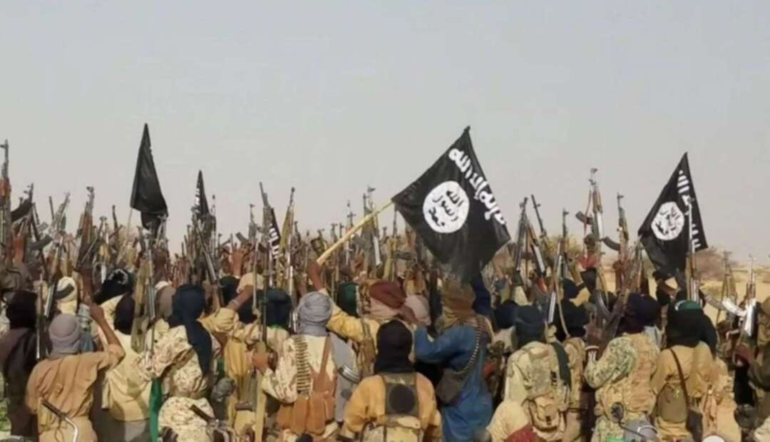 تجمع لمقاتلين داعش. مصدر توتير متداول.