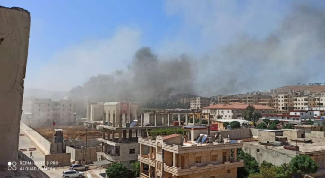 قصف صاروخي يستهدف مدينة عفرين ( فيديو)