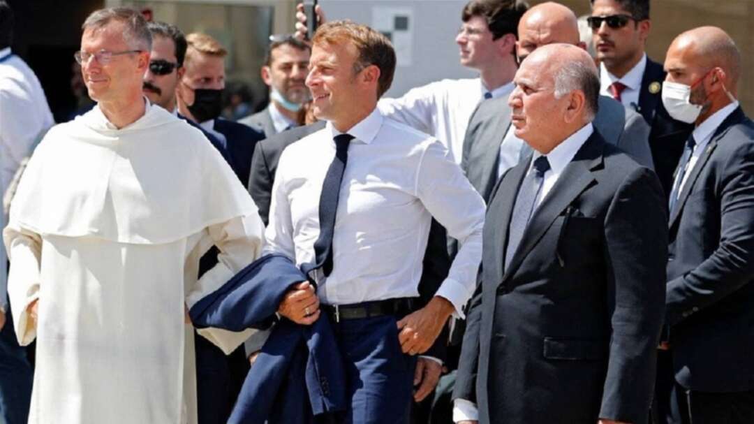 ماكرون يلتقي مسيحيي الموصل ويفتتح قنصلية فرنسية