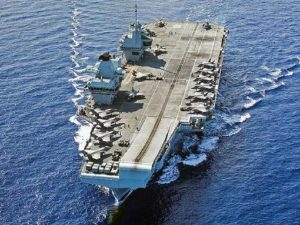 The HMS Queen Elizabeth has entered the South China Sea. Picture: UK MOD.Source:Supplied