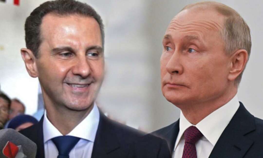 Vladimir Putin criticises foreign forces deployed in Syria during meeting with Bashar al-Assad