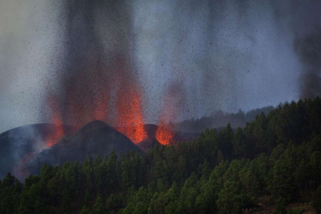 Volcano on the La Palma island of Spain's Canary Islands/Facebook