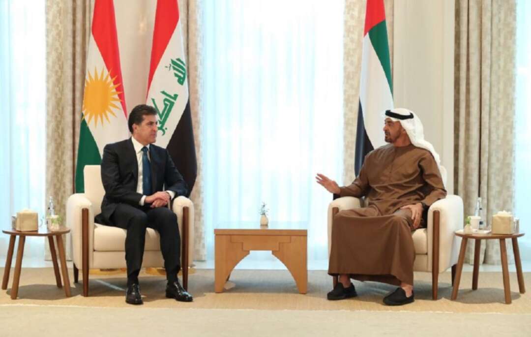 ولي عهد أبو ظبي يلتقي رئيس إقليم كردستان العراق في بريطانيا