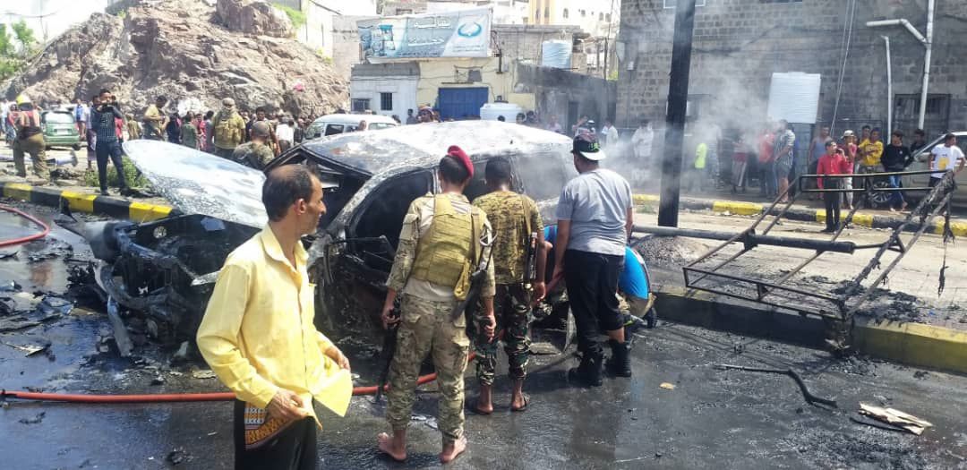 تفجير سيارة مفخخة في محافظة عدن باليمن