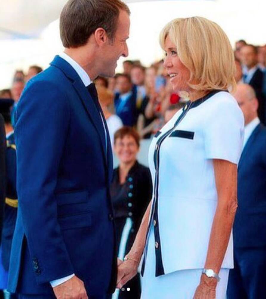 Brigitte Macron and Emmanuel Macron/Facebook page