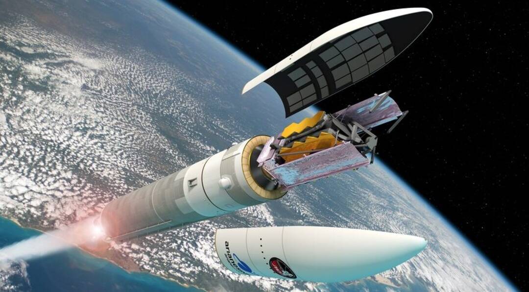 تتوقع وكالة ناسا ووكالة الفضاء الأوروبية الآن إطلاق تلسكوب جيمس ويب الفضائي في 24 ديسمبر بعد حل مشكلة الاتصالات. الائتمان: ESA - D. Ducros