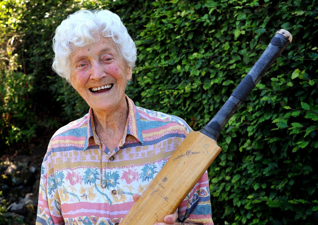 Former England cricketer Eileen Ash, the world's oldest Test cricketer/Facebook page