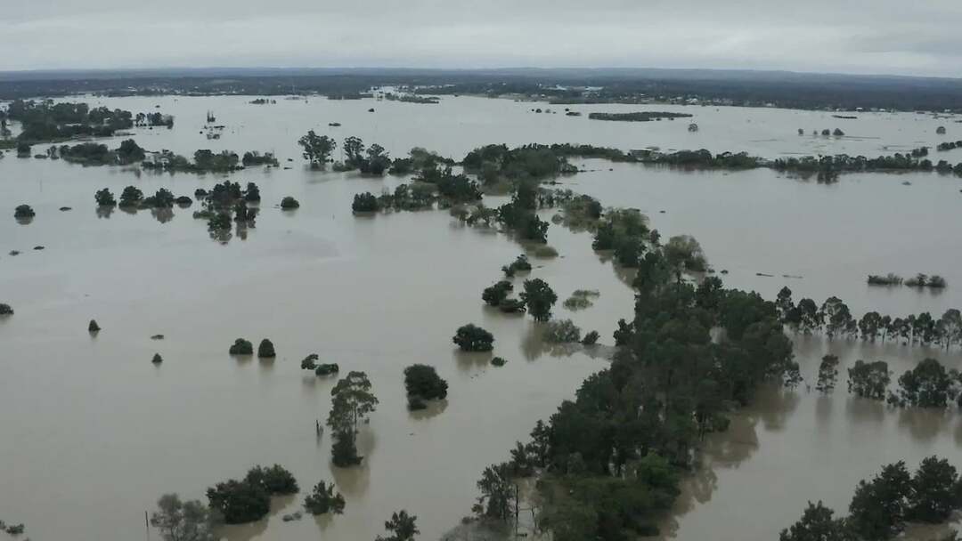 جانب من فيضانات أستراليا. صورة أرشيفية. aap