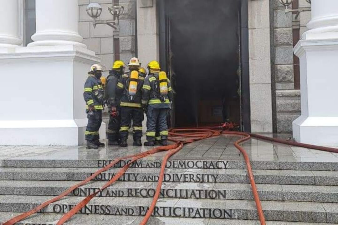 New blaze at South Africa's Parliament contained and suspect due to appear in court