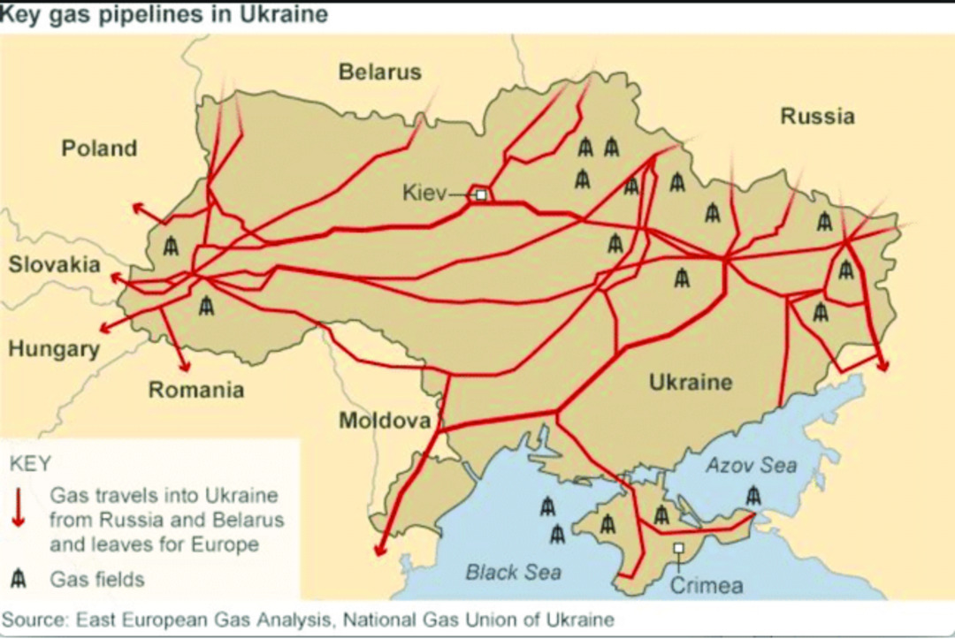 Natural gas pipelines in Ukraine 