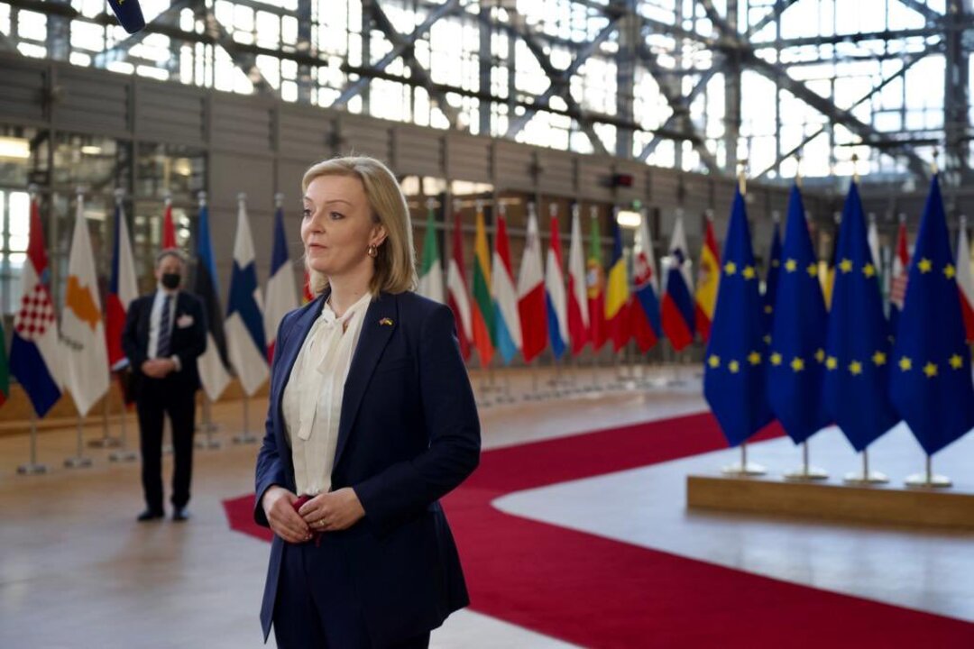 My G7 counterparts and I agree we must reduce dependency on Russian fuel over time. Together we will support Ukraine, degrade the Russian economy through sanctions and ensure Putin fails (File photo and text: British foreign minister Liz Truss Facebook page)