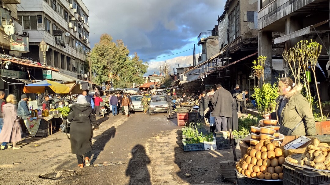 Al-Thawra street-Local market in Damascus