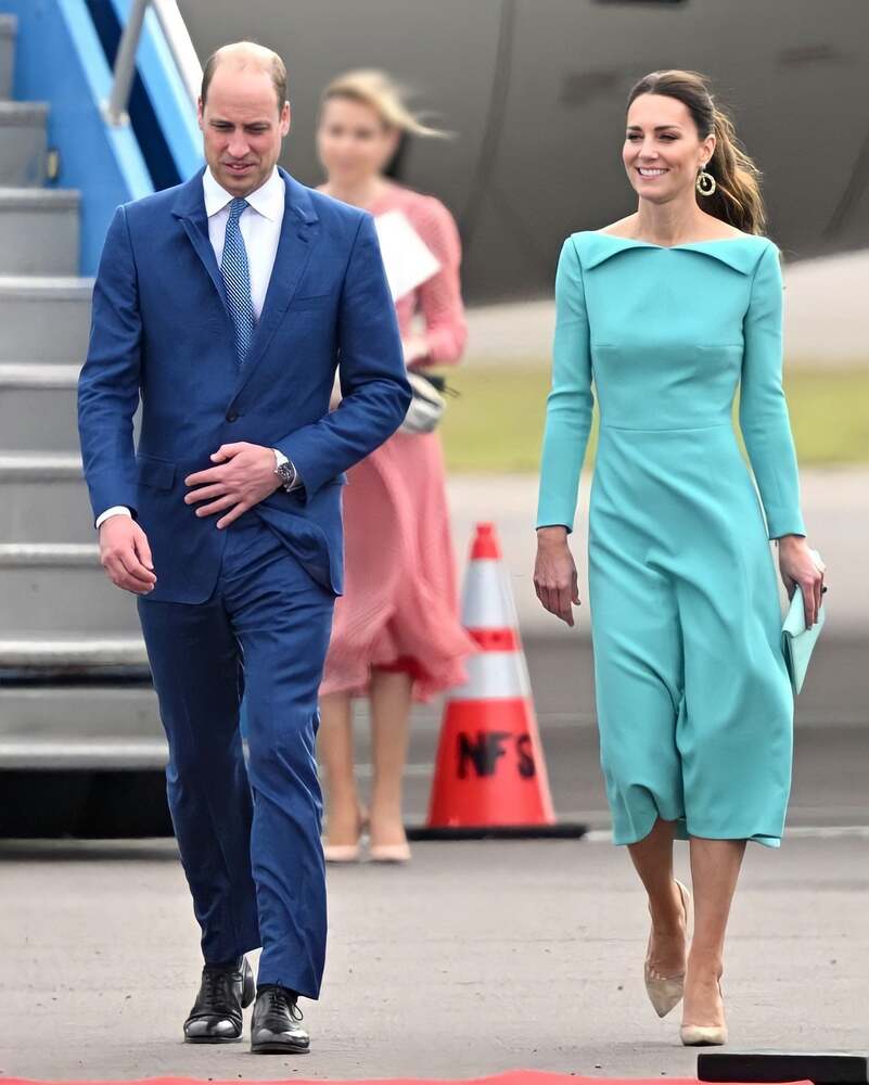 The Duke and Duchess of Cambridge during the official arrival at Lynden Pindling International Airport in Nassau, Bahamas I March 24, 2022 (File photo: Facebook page)
