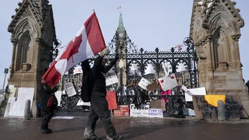 احتجاجات  في أنحاء كندا ضد إجراءات كوفيد-19