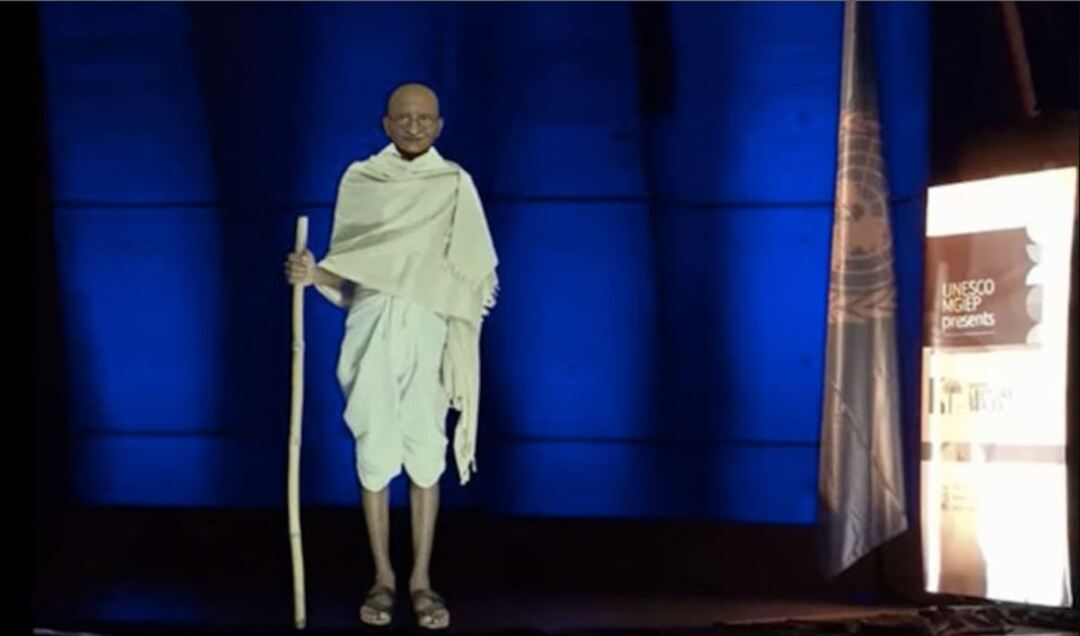 Mahatma Gandhi makes special appearance at U.N., shares message on education